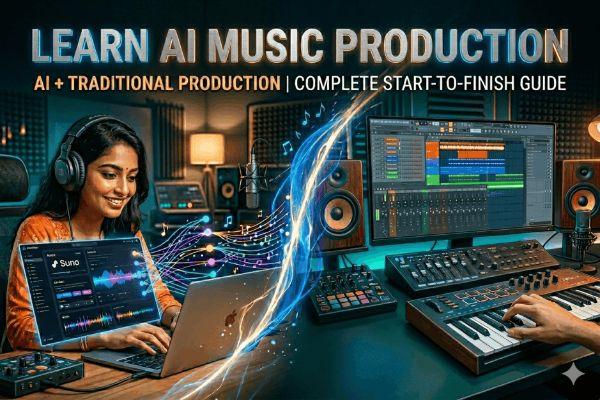 AI Music Production + FL Studio + Live Class Bundle cover