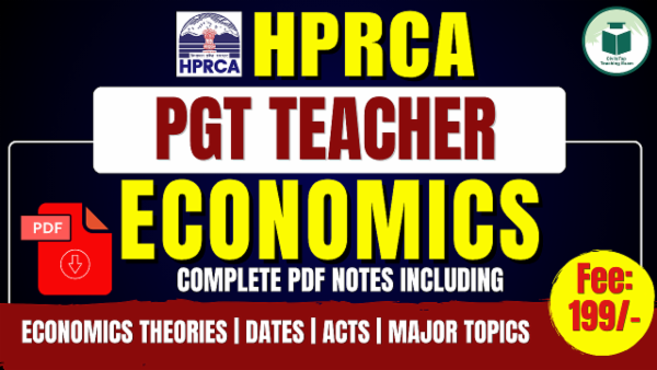 HPRCA PGT Teacher Economics Complete PDF Notes cover