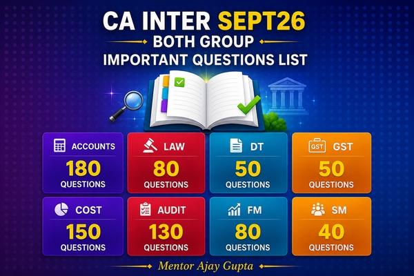 CA INTER SEPT26 BOTH GROUP IMPORTANT QUESTIONS LIST cover