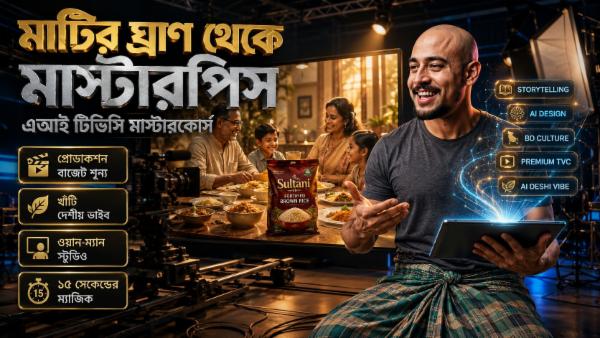 Learning Bangladesh - Story to Screen - এআই দিয়ে খাঁটি দেশীয় টিভিসি মেকিং cover