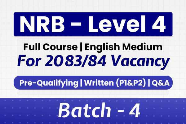 NRB Level 4 | English Medium - 2083 | Batch - 4 cover