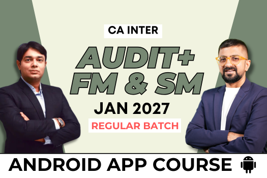 CA Inter Audit, FM & SM Combo for January 2027 | Android App | Neeraj Arora & CA Namit Arora cover