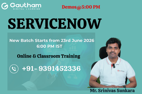 ServiceNow Live Classes : New Batch Starts from 23rd June 2026 6:00 PM cover