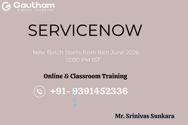 ServiceNow Live Classes : New Batch Starts from 16th June 2026 12:00 PM cover