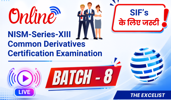 NISM Series XIII - Common Derivative Exam Live Classes Batch - 8 cover