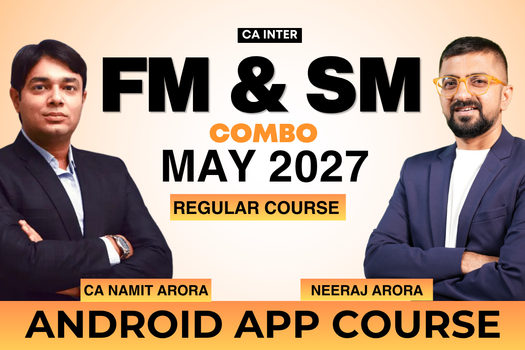 CA Inter FM & SM Combo for May 2027 | Android App | CA Namit Arora & Neeraj Arora cover