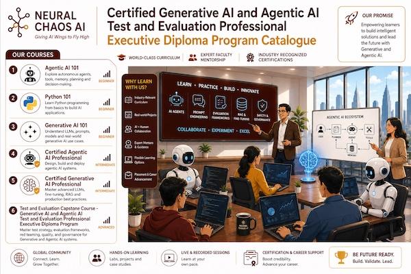 Certified Generative AI and Agentic AI Test and Evaluation Professional Executive Diploma Program Catalogue cover