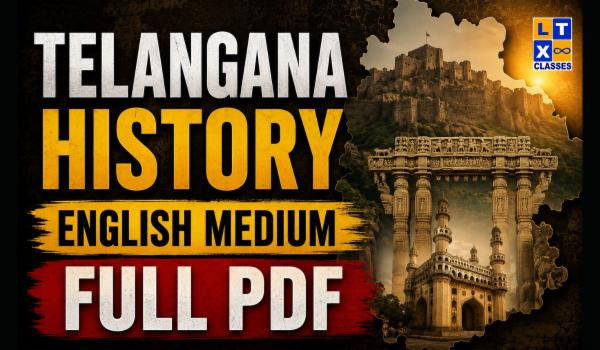 Telangana History English Medium Full PDF cover