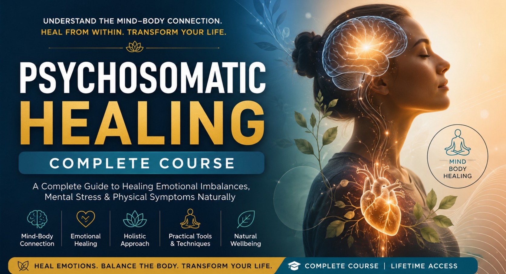 Psychosomatic healing complete course cover