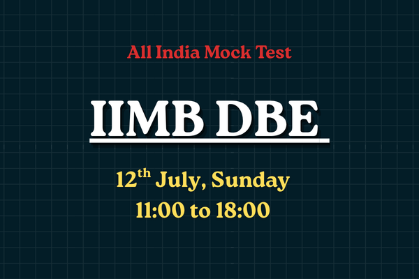 IIMB BBA DBE - All India Free Open Mock Test cover