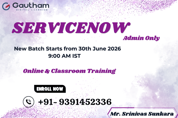 ServiceNow Live Classes - Admin Only : New Batch Starts from 30th June 2026 9:00 AM cover