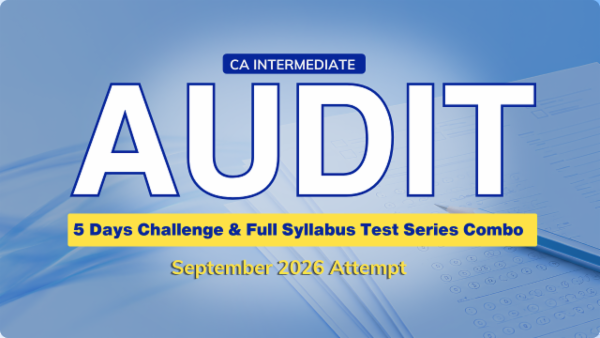 CA Inter Audit 5 Days Challenge and FS Test Series Combo for September 2026 cover