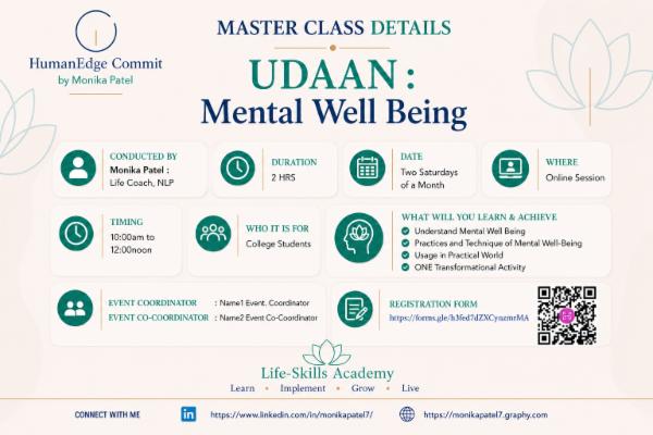 UDAAN MASTER-Class: Mental Well-Being for college Students : Transformational NLP Activities course preview