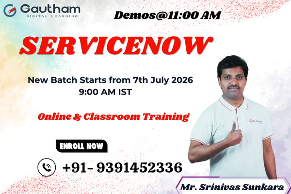 ServiceNow Live Classes : New Batch Starts from 7th July 2026 9:00 AM cover
