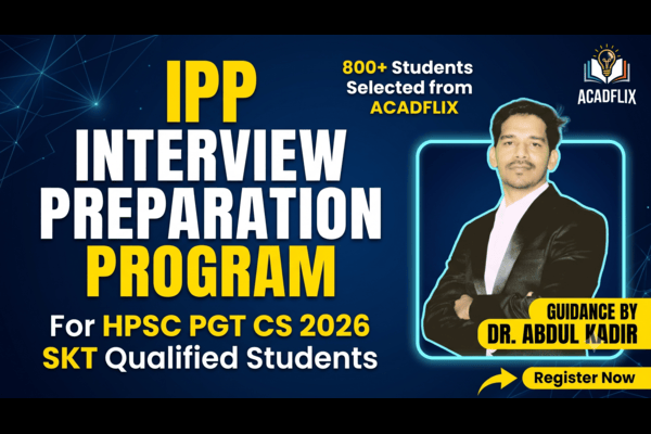 Interview Preparation Program for HPSC PGT CS 2026 cover