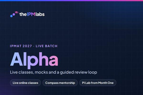 Alpha — Target IPMAT 2027 Batch