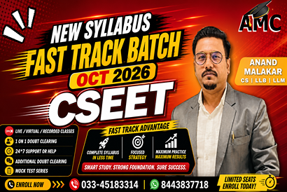 Restructured CSEET New Syllabus - 2026 All paper Combo (fast track) cover