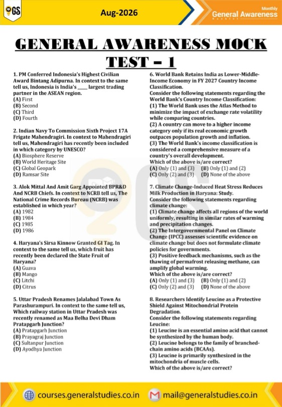 General Awareness preview page 1