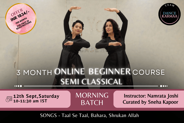 3 Month Online Beginner Semi-classical Course - Morning Batch - September 2026 cover