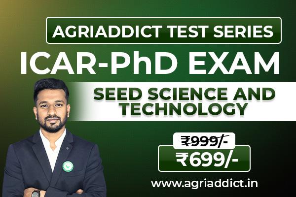 SEED SCIENCE AND TECHNOLOGY PAID TEST SERIES FOR ICAR AICE PhD (JRF/SRF) EXAM-2027 cover
