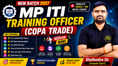 ITI TO COPA Trade (ITI Training Officer) cover