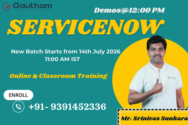 ServiceNow Live Classes : New Batch Starts from 14th July 2026 11:00 AM cover