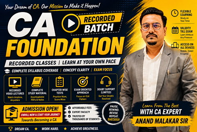 CA Foundation recorded batch cover
