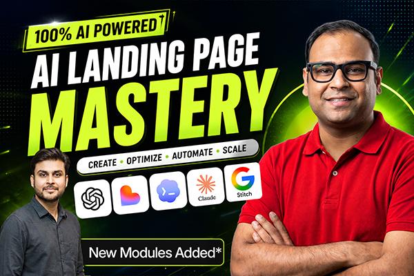 AI Landing Page Mastery (Cohort 2) - With Automations, Tracking & Backend cover