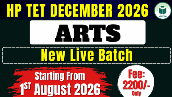HP TET December 2026 Arts New Live Batch- 1 cover