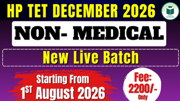 HP TET December 2026 Non- Medical New Live Batch- 1 cover