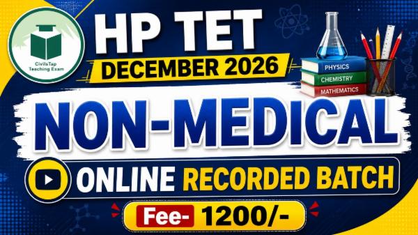 HP TET December 2026 Non-Medical Online Recorded Batch- 1 cover