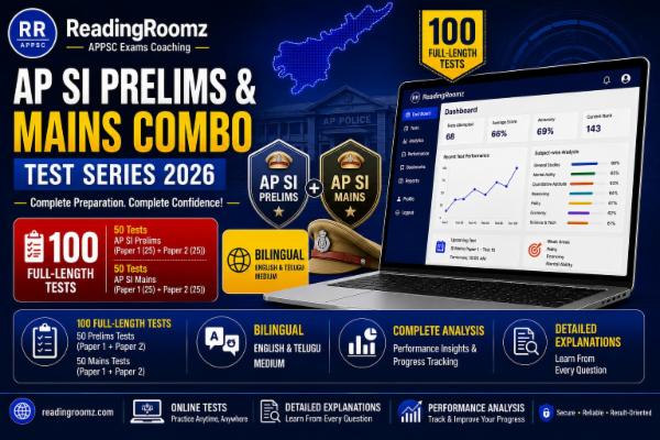 AP SI Prelims and Mains Combo Test Series 2026 cover