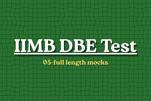 IIM Bangalore BBA DBE 5 Mock Tests cover