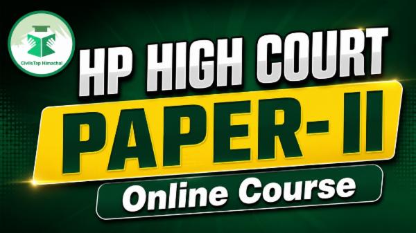 HP High Court PAPER- II Online Course cover