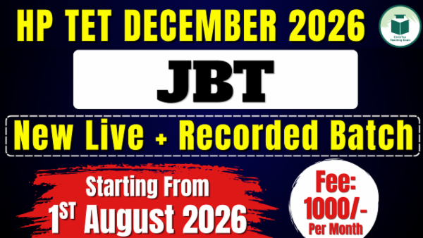 HP TET December 2026 JBT New Recorded Live Batch- 1 cover