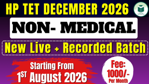 HP TET December 2026 Non- Medical New Recorded Live Batch- 1 cover
