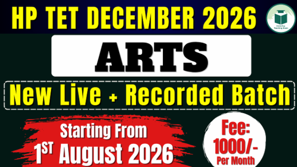 HP TET December 2026 Arts New Recorded Live Batch- 1 cover