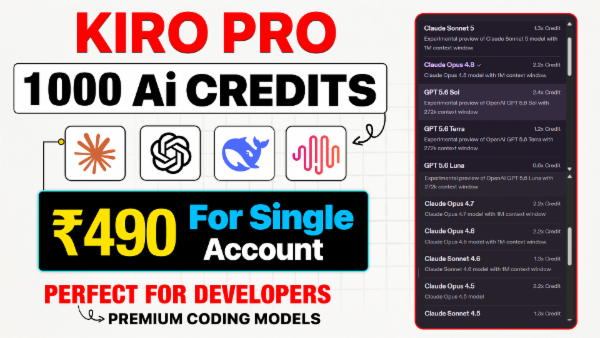 Kiro Pro Plan ( Cl*ude Ai, Ch*tGPT ) Models Access 1 Month cover