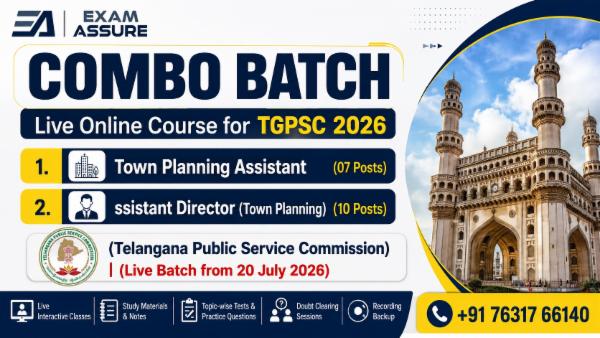 Combo - TGPSC AD(TP) and TPA 2026 by Exam Assure Classes (Live Batch from 20 July 2026) cover