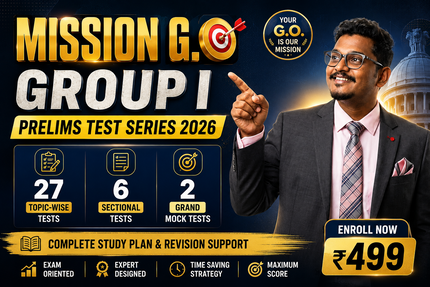 Mission G.O. – Group I Prelims Test Series 2026 🏆 cover