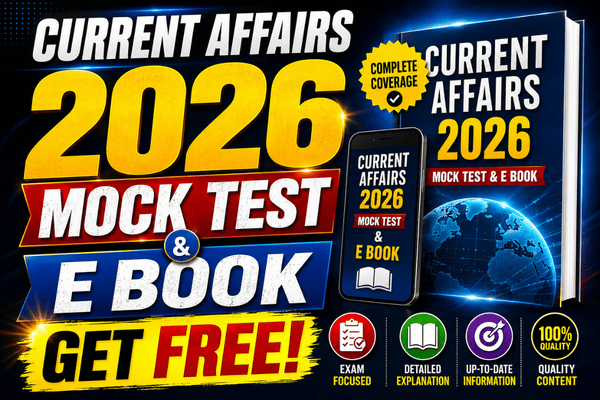 Current Affairs 2026: E Book & Mock Test cover