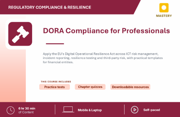 DORA Compliance for Professionals cover