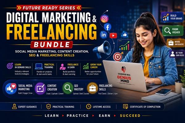 Digital Marketing & Freelancing Mastery Bundle cover