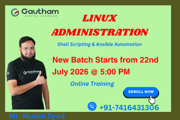 Linux Administration - New Batch Starts from 22nd July 2026, 5:00 PM cover