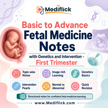 Basic to Advance Fetal Medicine Notes with Genetics and Intervention - First Trimester cover