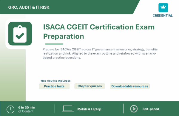 ISACA CGEIT Certification Exam Preparation cover