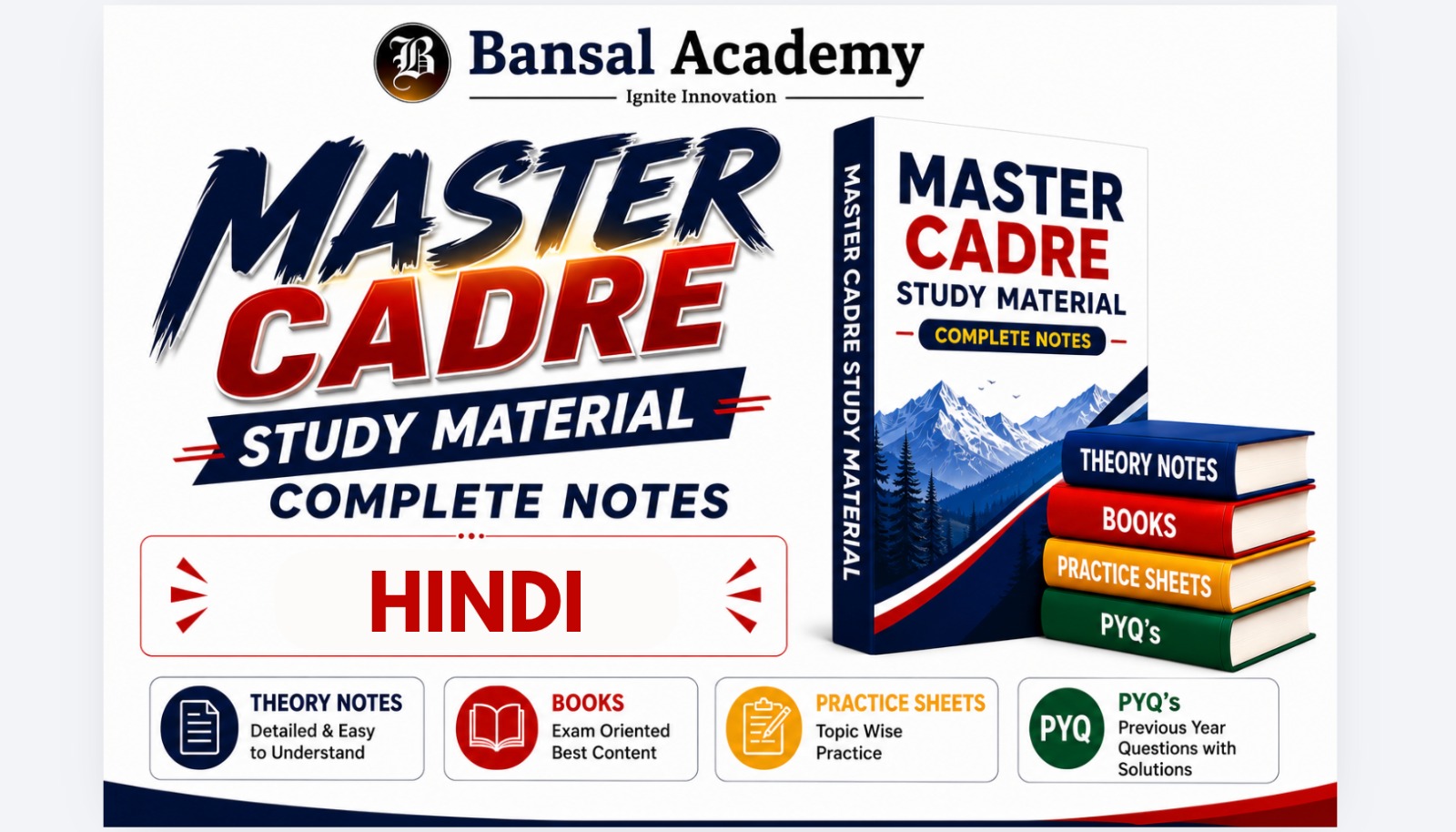 master cadre hindi study material cover