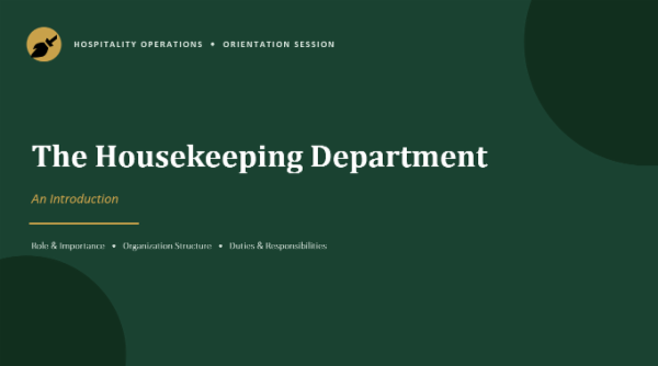 Introduction to Housekeeping cover