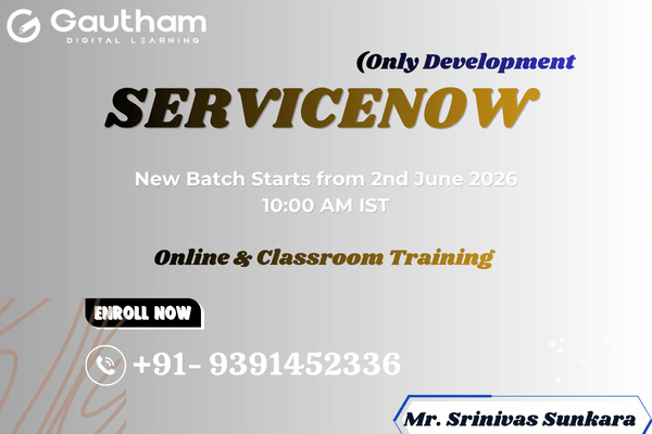 ServiceNow Live Classes - Development Only : Batch Starts from 2nd June 2026 10:00 AM cover