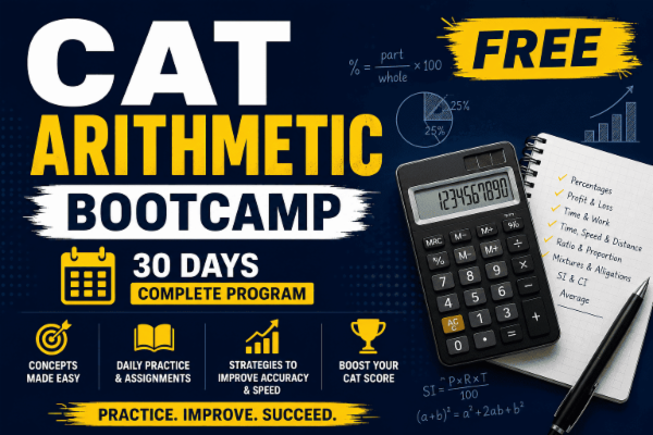 CAT - 30 days Arithmetic Bootcamp cover